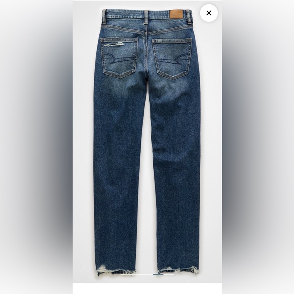 AE Stretch Curvy High-Waisted Straight Jeans (Short length) - Picture 3 of 5